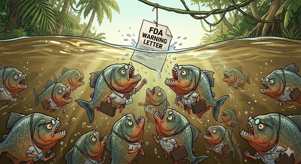 Blood in the water: FDA just cited AI in a warning letter